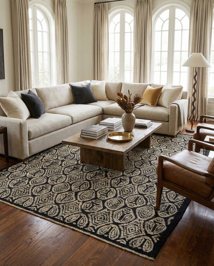 Detail image of 8' x 10' 6 Hand Knotted Darya Wool Rug