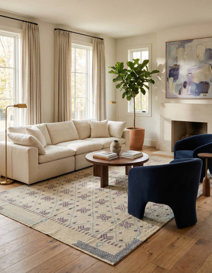 Detail image of 8' 7 x 12' 6  Hand Knotted Darya Wool Rug