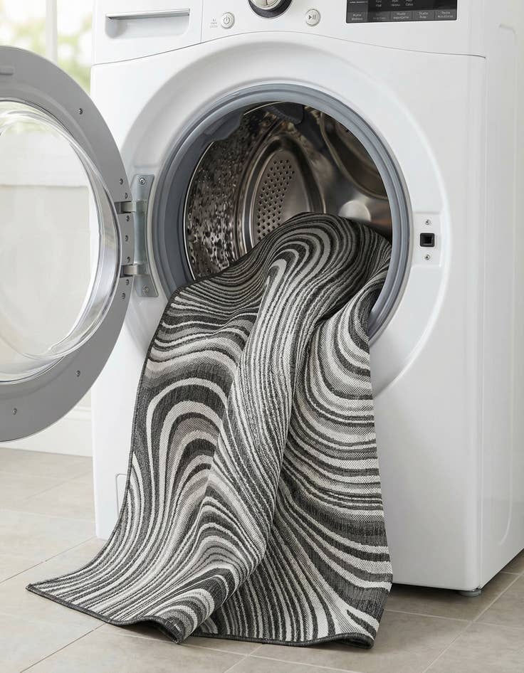 Detail image of 6' x 9'  Washable Modern Indoor / Outdoor Rug