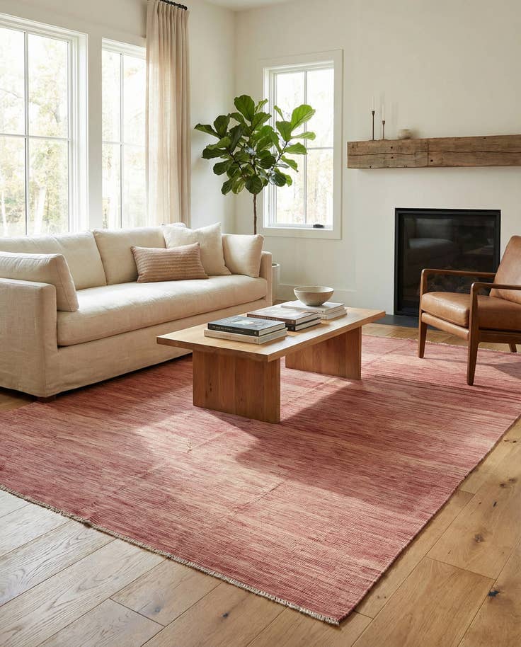 Detail image of 6' 8 x 9' 10 Hand Woven Kilim Modern Wool Rug