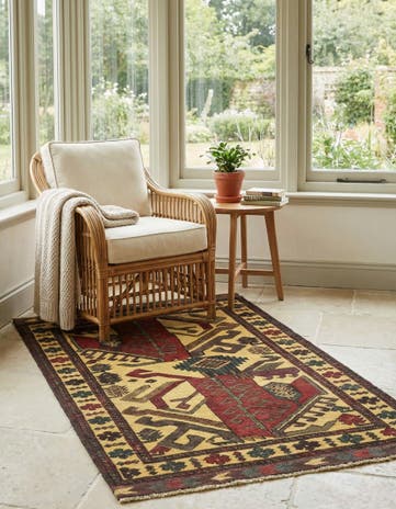 2' 10 x 4' 8 Hand Knotted Sumak Wool Rug