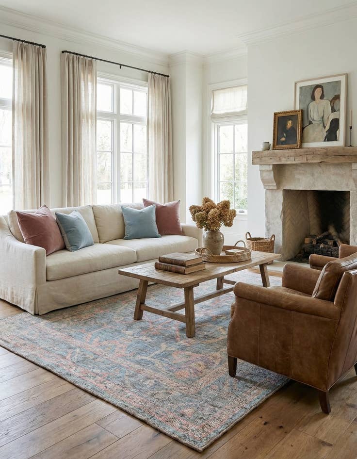 Detail image of 8' 7 x 10' 2  Hand Knotted Oushak Wool Rug