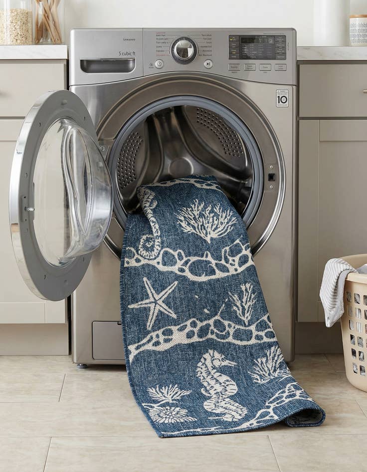 Detail image of  2' x 8'  Washable Coastal Indoor / Outdoor Runner Rug