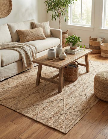 6' 1 x 9' Handmade Braided Jute Rug
