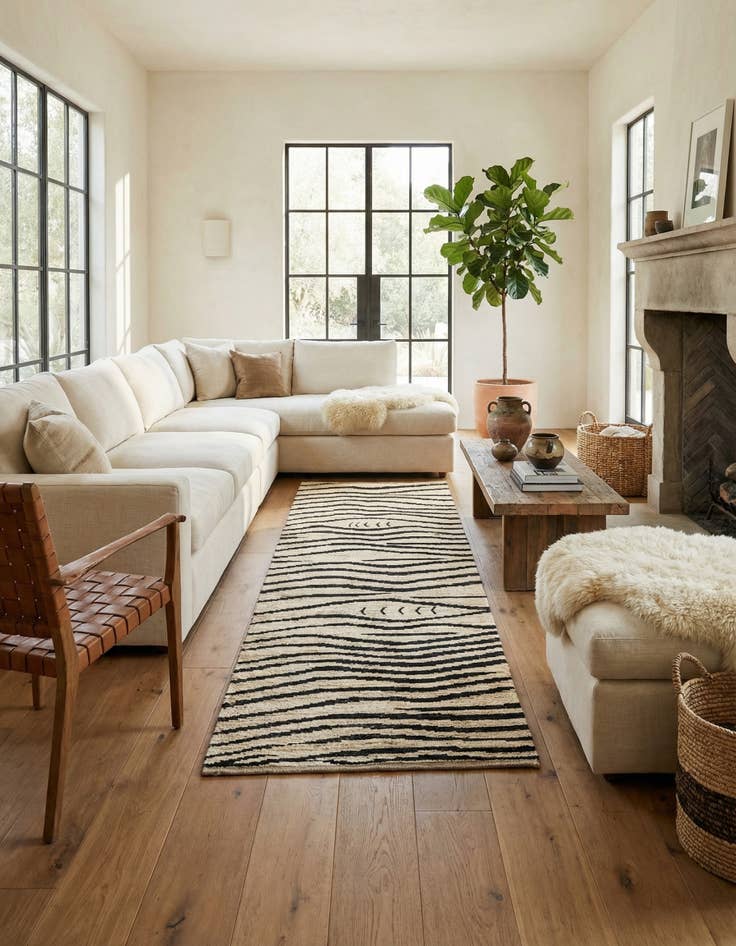 Detail image of 5' x 13' 8  Hand Knotted Moroccan Wool Runner Rug