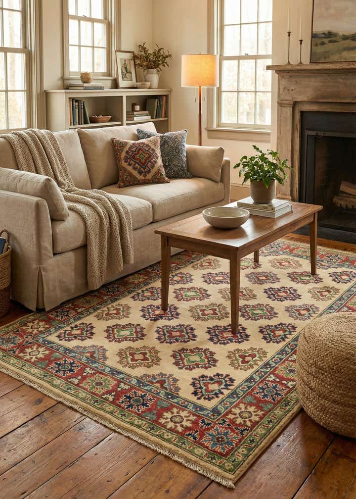 3' 10 x 6' Hand Knotted Kazak Rug