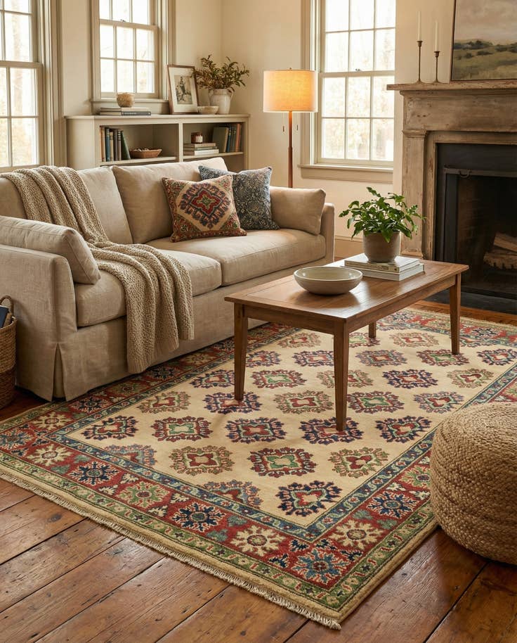 Detail image of 3' 10 x 6' Hand Knotted Kazak Rug