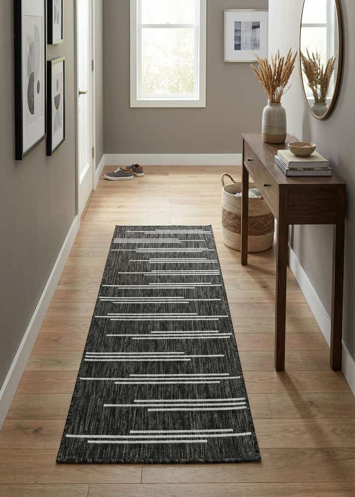 2' x 5' 3 Easy-Clean Modern Indoor / Outdoor Runner Rug