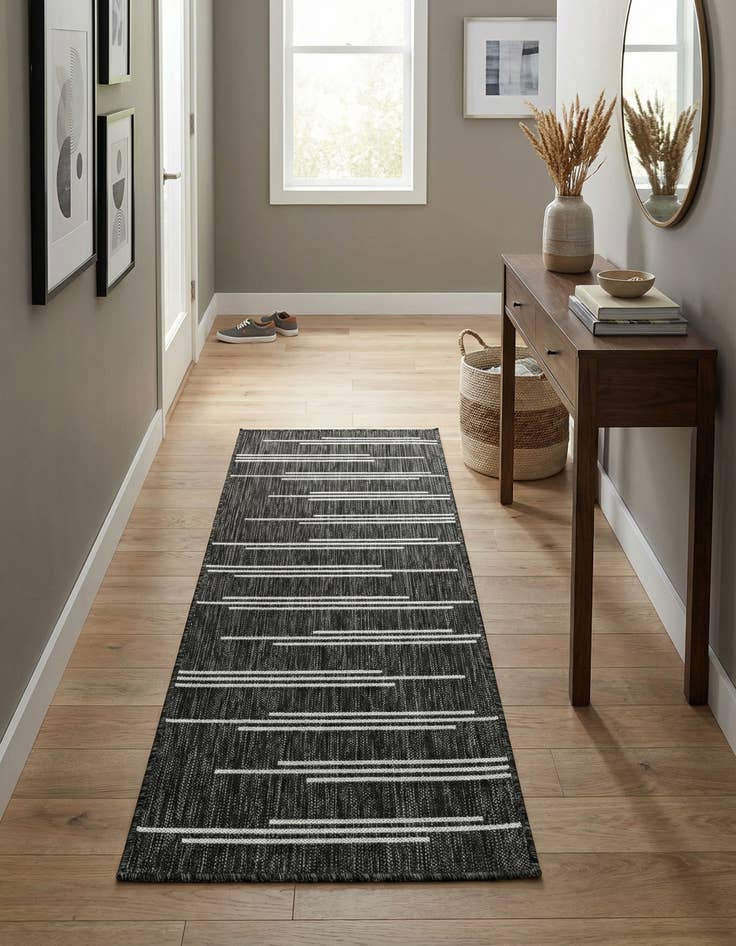 Detail image of  2' x 5' 3  Washable Modern Indoor / Outdoor Runner Rug