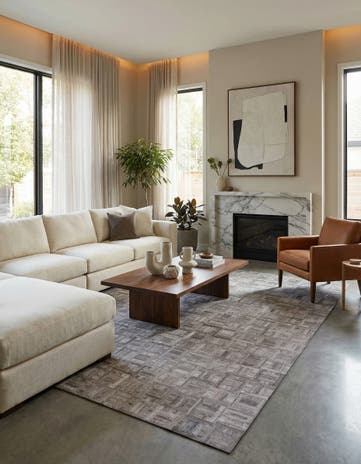 5' x 7' 8 Cowhide Rug