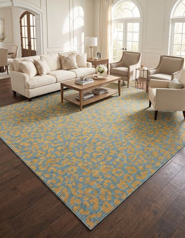13' x 13' Easy-Clean Safari Indoor / Outdoor Square Rug