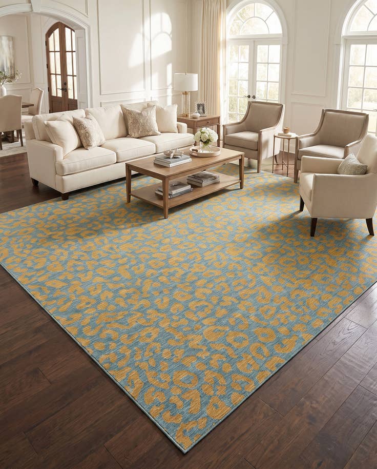 Detail image of 13' x 13' Easy-Clean Safari Indoor / Outdoor Square Rug