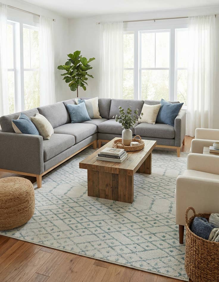 Detail image of  10' x 13' Paxon Trellis Rug