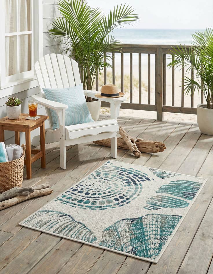 Detail image of  2' x 3'  Washable Coastal Indoor / Outdoor Rug