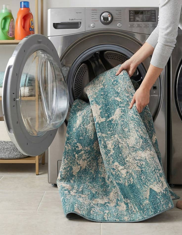 Detail image of  7' 10 x 10'  Washable Modern Indoor / Outdoor Rug