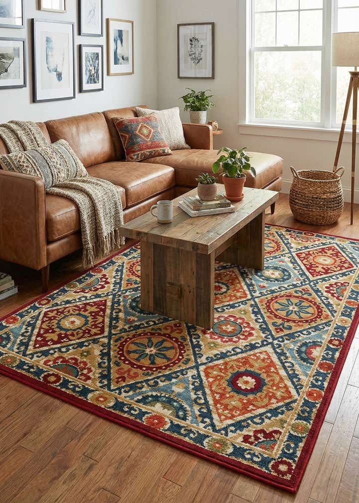 4' x 6' Easy-Clean Modern Indoor / Outdoor Rug
