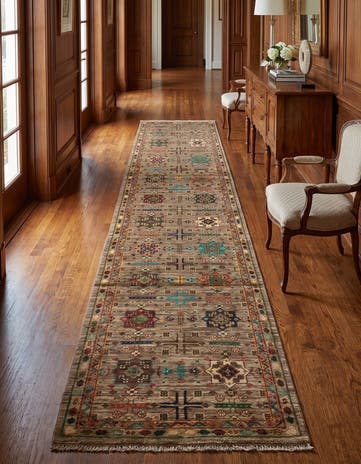2' 7 x 10' 2 Hand Knotted Ariana Ziegler Runner Rug