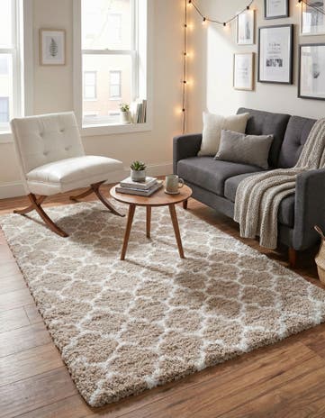 Taupe Moroccan Shag Rug