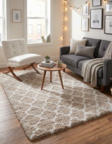 Taupe Moroccan Shag Rug