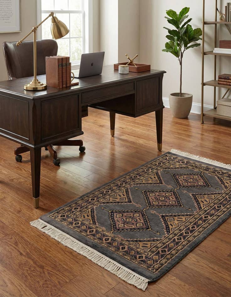 Detail image of 2' 8 x 4' 1  Hand Knotted Bokhara Oriental Rug