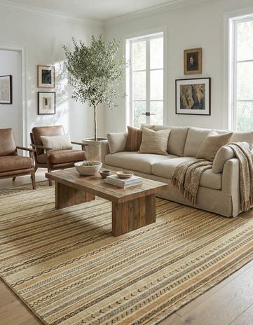 6' 4 x 9' 6 Hand Knotted Modern Ziegler Rug