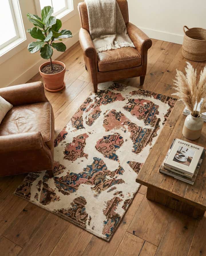 2' 8 x 4' 9 Hand Knotted Ultra Vintage Persian Wool Rug