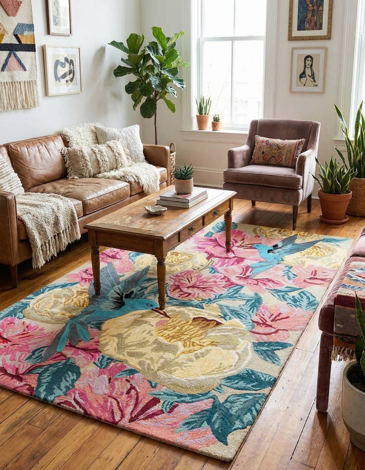 Detail image of 5' x 8' Agra Rug