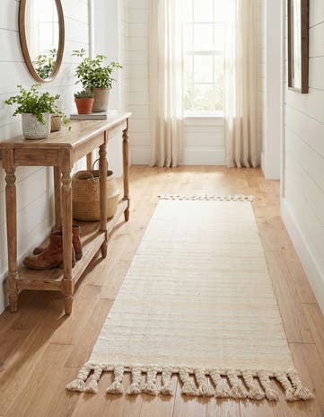 2' 7 x 12' Hand Woven Chindi Cotton Runner Rug