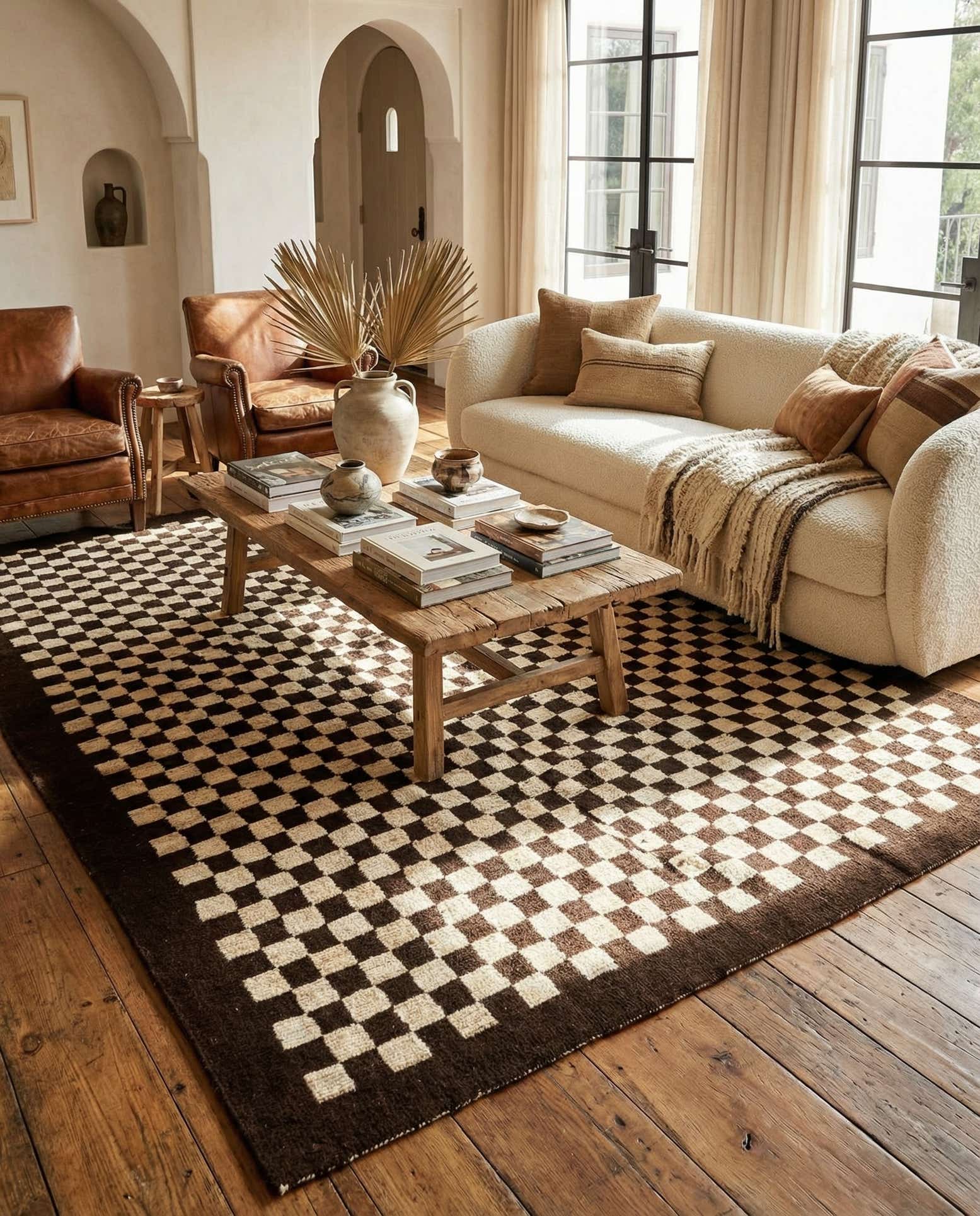 5' 7 x 7' 9 Hand Knotted Moroccan Wool Rug