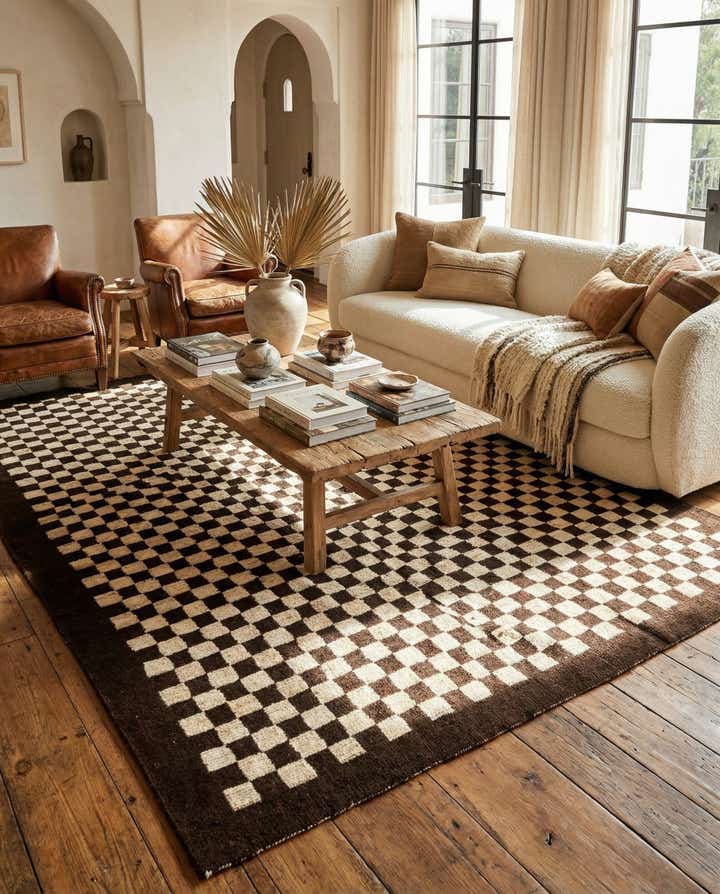 5' 7 x 7' 9 Hand Knotted Moroccan Wool Rug