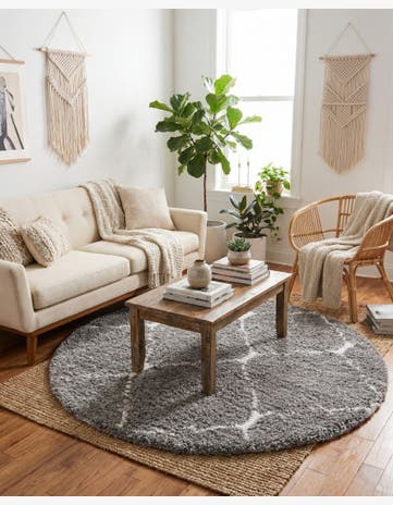 5' x 5' Moroccan Shag Round Rug