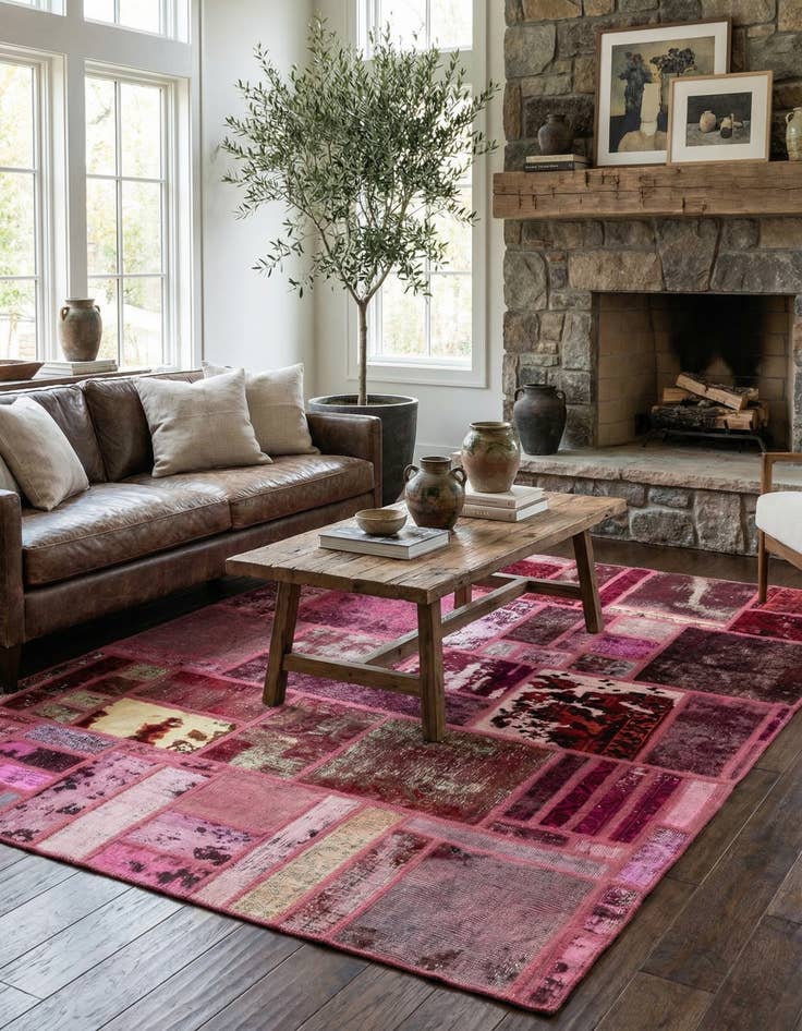 Detail image of  5' 10 x 7' 8  Hand Knotted Ultra Vintage Persian Wool Rug