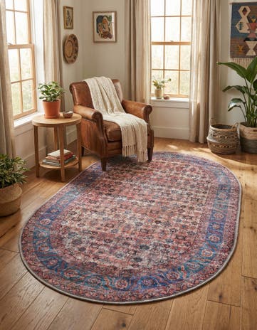 4' x 6' Washable Maahru Oval Rug
