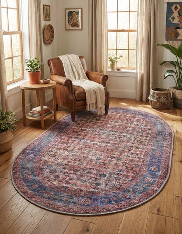 4' x 6' Washable Maahru Oval Rug