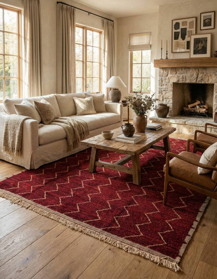 Detail image of 8' 1 x 10' 9  Hand Knotted Moroccan Wool Rug