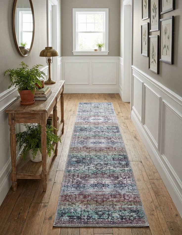 Detail image of 2' x 10'  Washable Renaissance Runner Rug