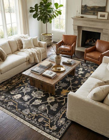9' 1 x 12' 9 Hand Knotted Darya Wool Rug