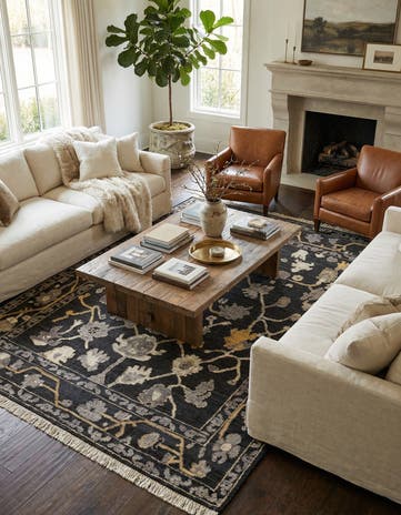 9' 1 x 12' 9 Hand Knotted Darya Wool Rug