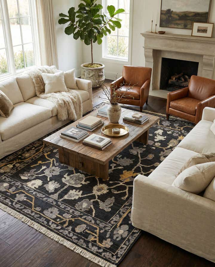 9' 1 x 12' 9 Hand Knotted Darya Wool Rug