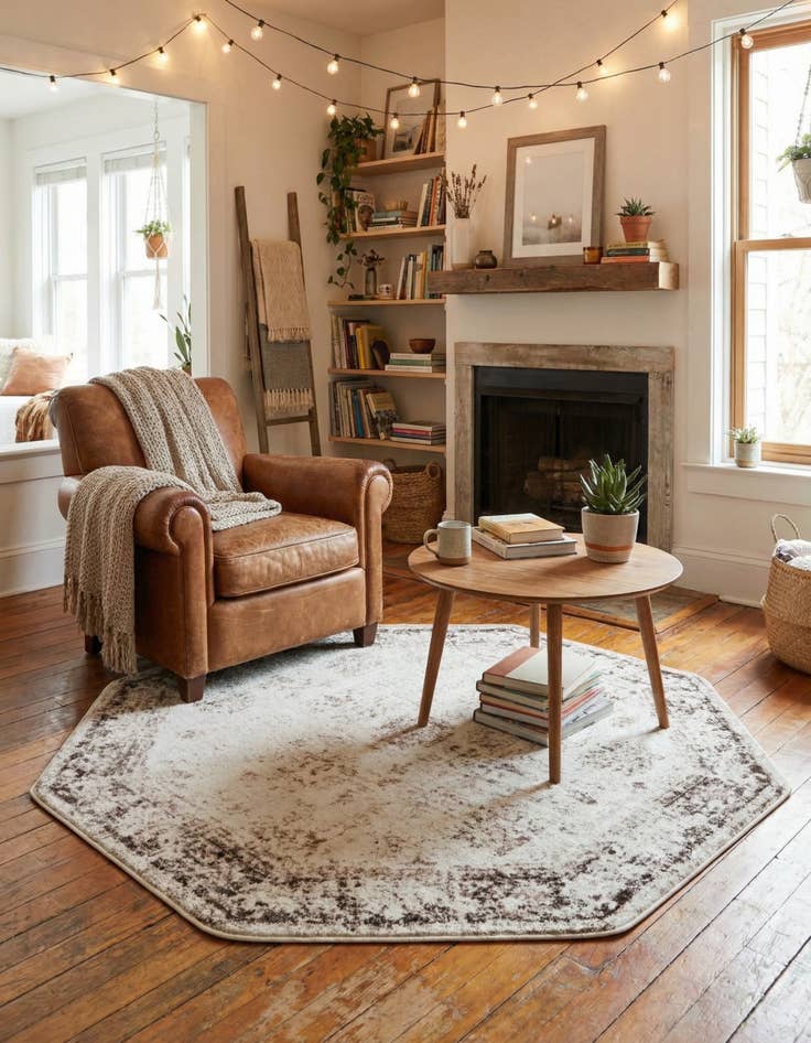 Detail image of  5' 3 x 5' 3 Monte Carlo Octagon Rug