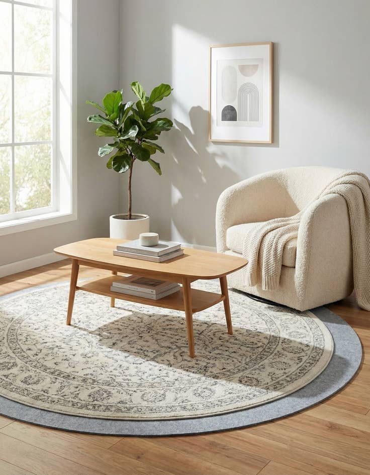 Detail image of 7' x 7' Round Everyday Performance Rug Pad