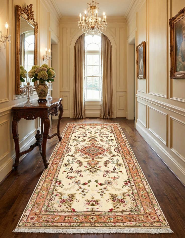 Detail image of 2' 8 x 7' Tabriz Runner Rug