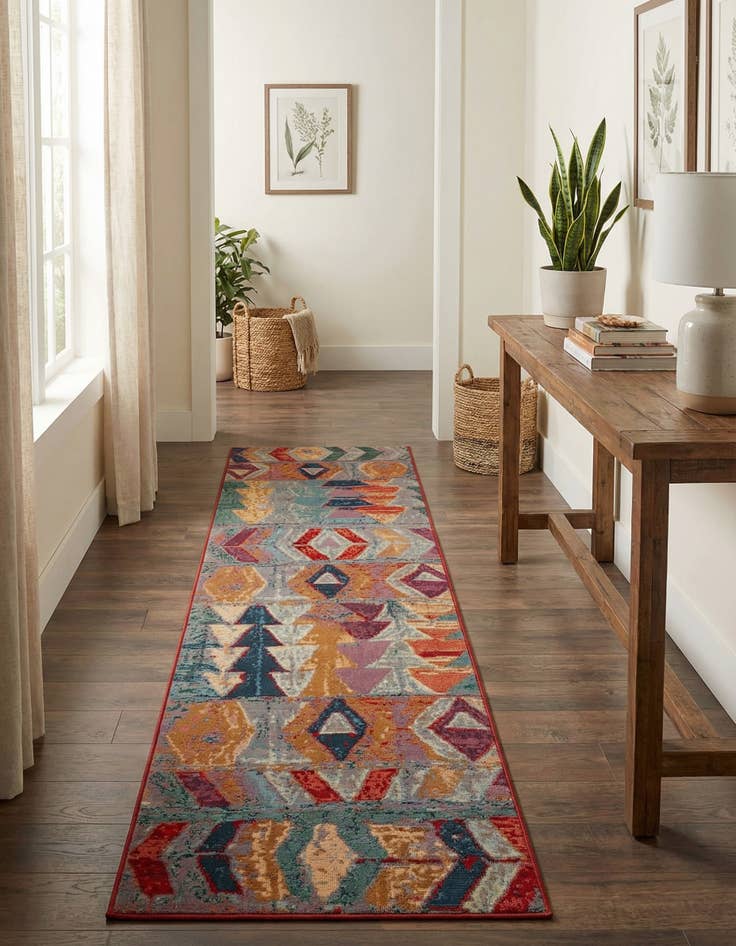 Detail image of 2' 7 x 11' Easy-Clean Modern Indoor / Outdoor Runner Rug