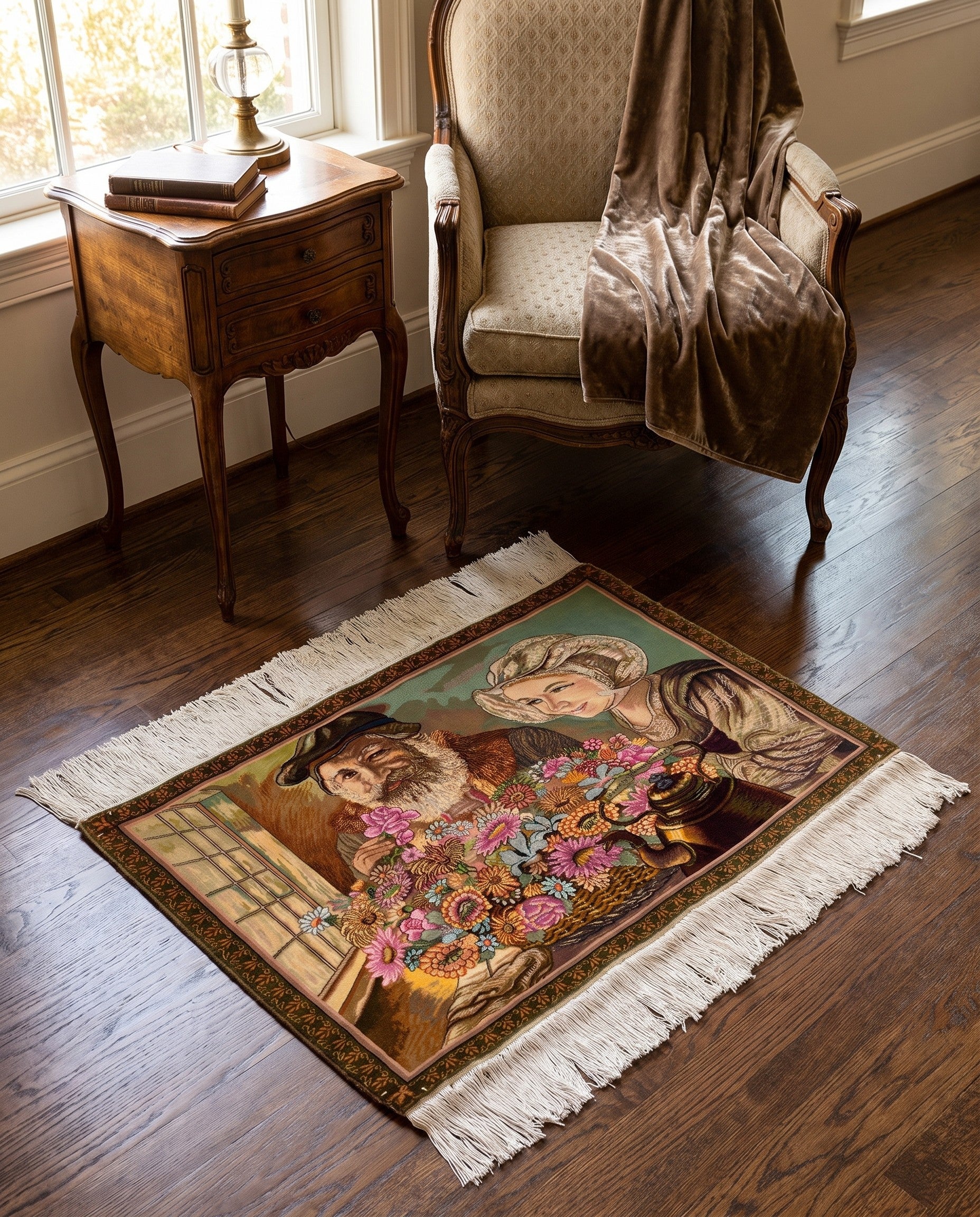 2' x 2' 9 Tabriz Wool Rug