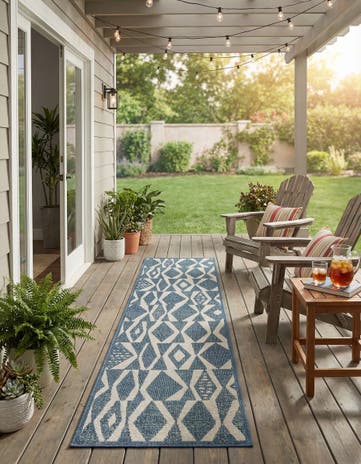 2' 7 x 10' Easy-Clean Baja Indoor / Outdoor Runner Rug