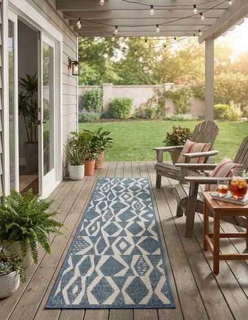 2' 7 x 10' Easy-Clean Baja Indoor / Outdoor Runner Rug