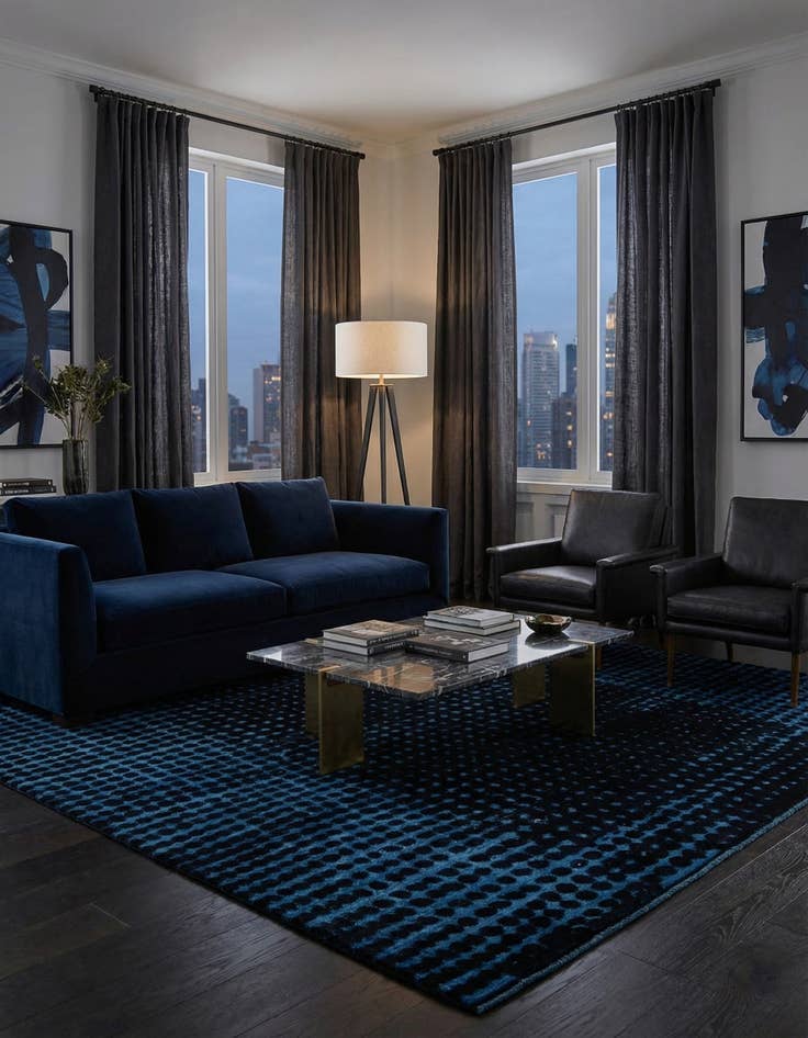 Detail image of 7' 8 x 10' 2  Hand Knotted Darya Wool Rug