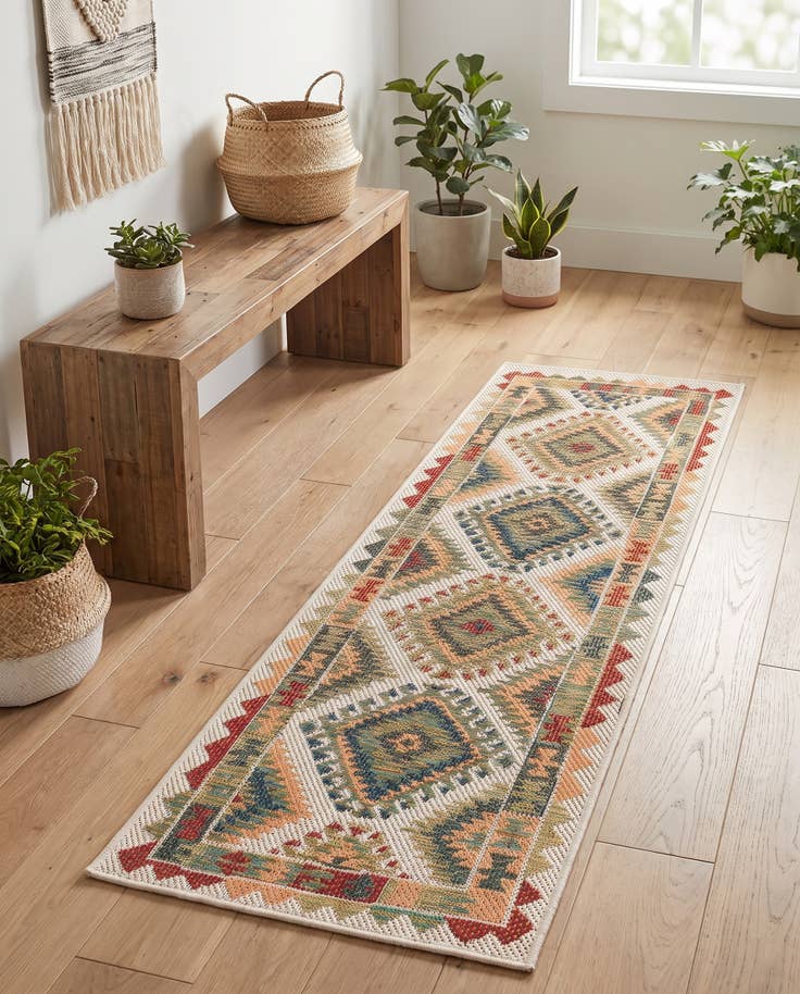 Detailansicht von 60cm x 185cm Leicht zu reinigen Baja Innen- / Aussenbereich Läufer Teppich