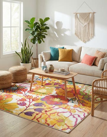 Ivory Tuscany Square Rug