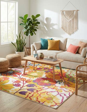 Ivory Tuscany Square Rug